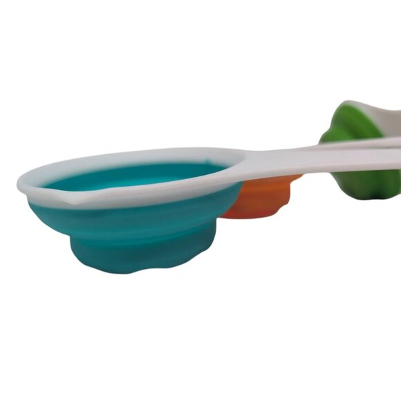 Measuring Spoon Cup LOT 5 Measuring Spoons 4 Collapsible Measuring Cups Silicon - Picture 8 of 10